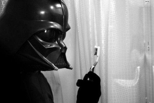 Toothbrush...lightsaber...toothbrush...lightsaber...which removes more plaque?