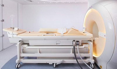Pictured: Railgun patient launcher Magnetic resonance imaging machine