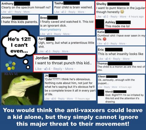 Stay classy, antivaxers. Stay classy.